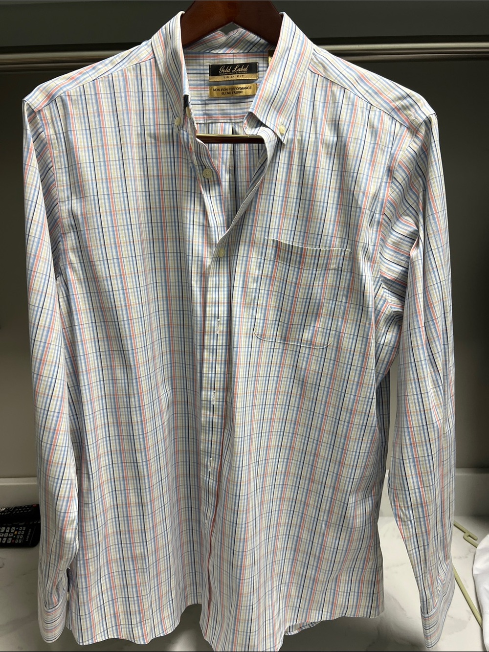 Multi-Color Plaid Long-Sleeve Men's Shirt